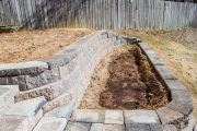retaining wall with steps evans ga