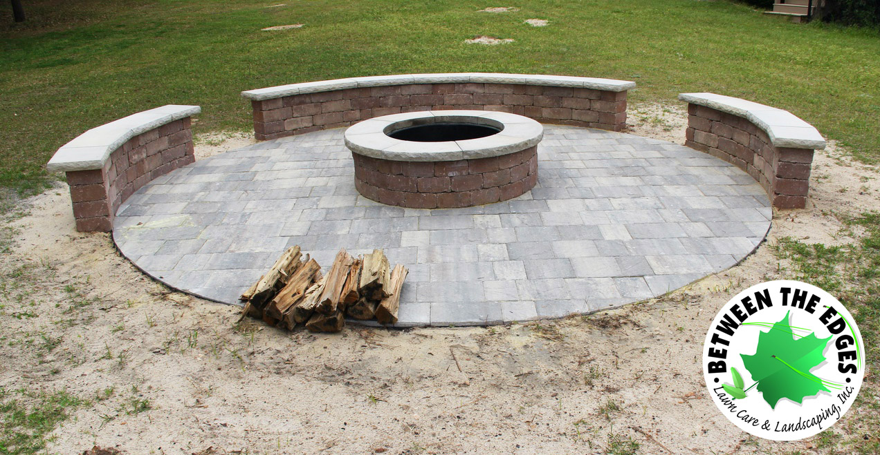 Fire Landscaping Lawn Care, Fire Pit Seating Wall