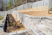 retaining wall with steps north augusta sc