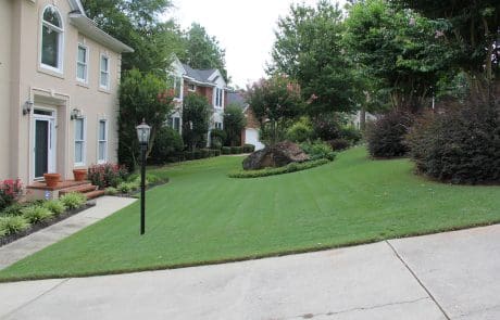 A manicured lawn in North Augusta, SC - a project maintained by Between The Edges