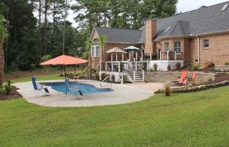 Swimming pool landscaping project in Aiken, SC - Between The Edges