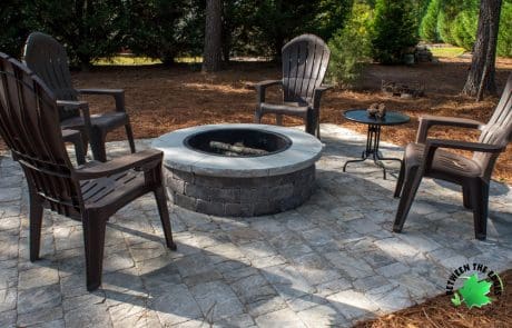 Hardscaping and fire pit design and installation in Augusta, GA - a project by Between The Edges