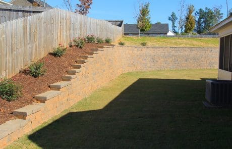 Another retaining wall installation and landscaping in Augusta, GA - photo 1