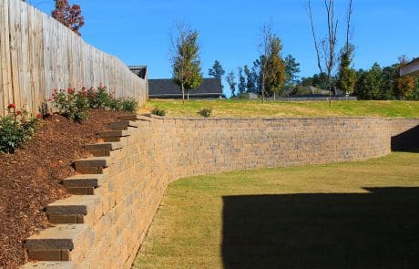 Another retaining wall installation and landscaping in Augusta, GA - photo 2